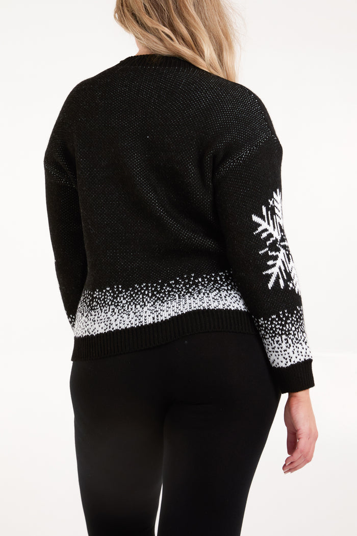 Snowflake High Neck Jumper