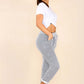 Italian Thin Stripes Print Drawstring Cotton Joggers