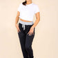 Italian Plain Drawstring Cotton Joggers