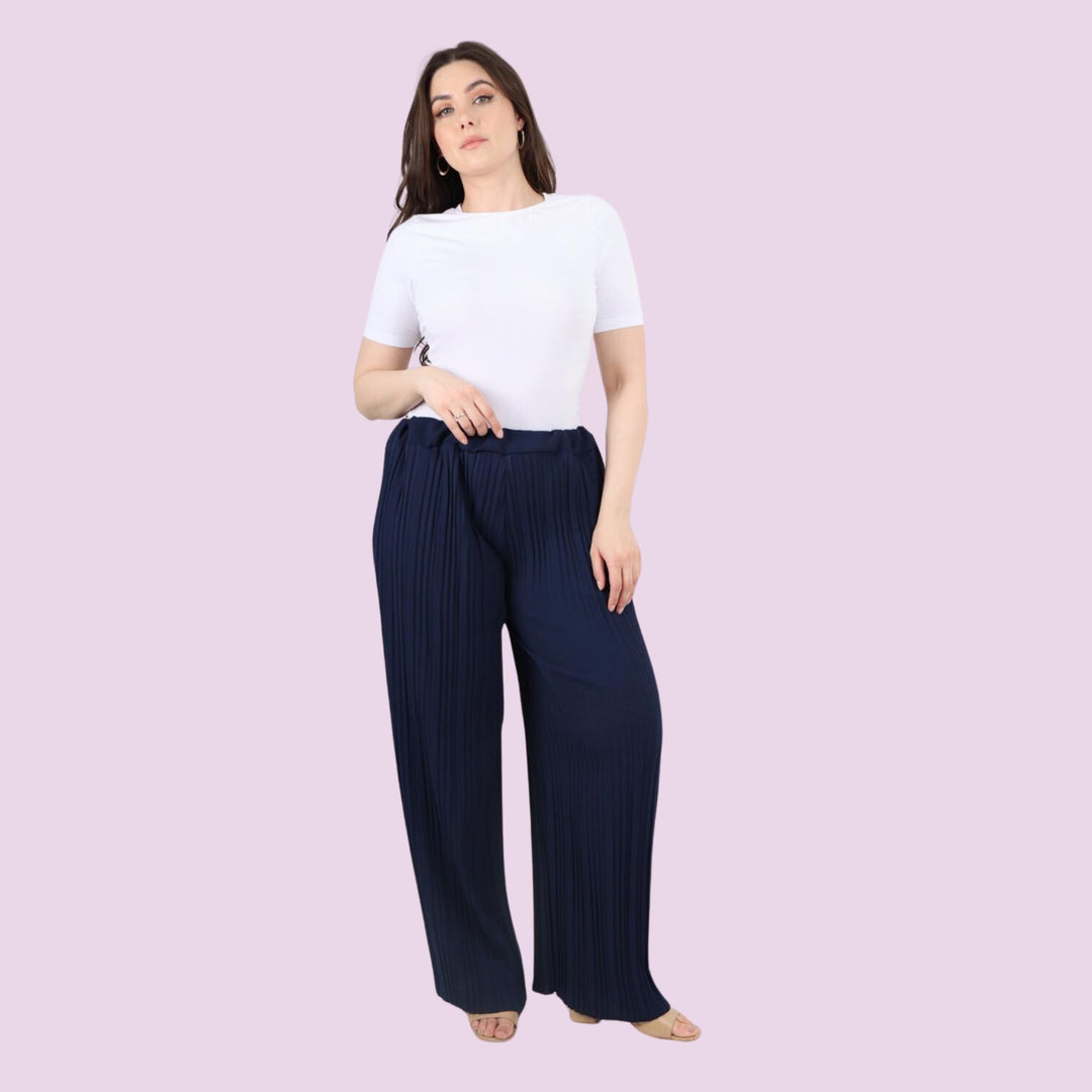 Pleated Elasticated Waist Trouser