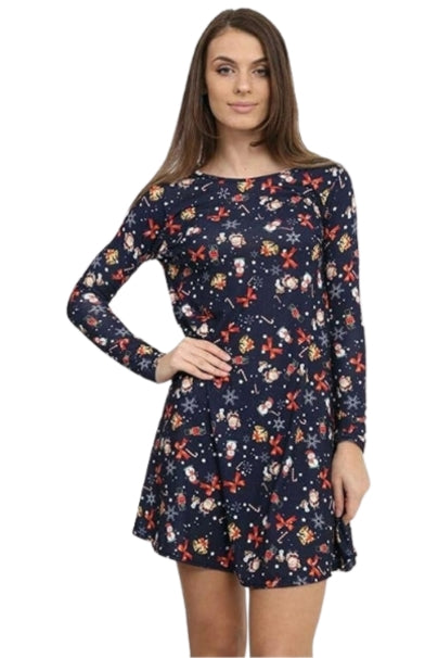 Navy Santa Gift Theme  Christmas Dress