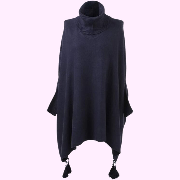 Italian Plain Cowl Neck Poncho