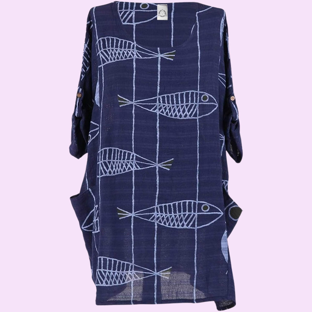 Italian Fish Print Top