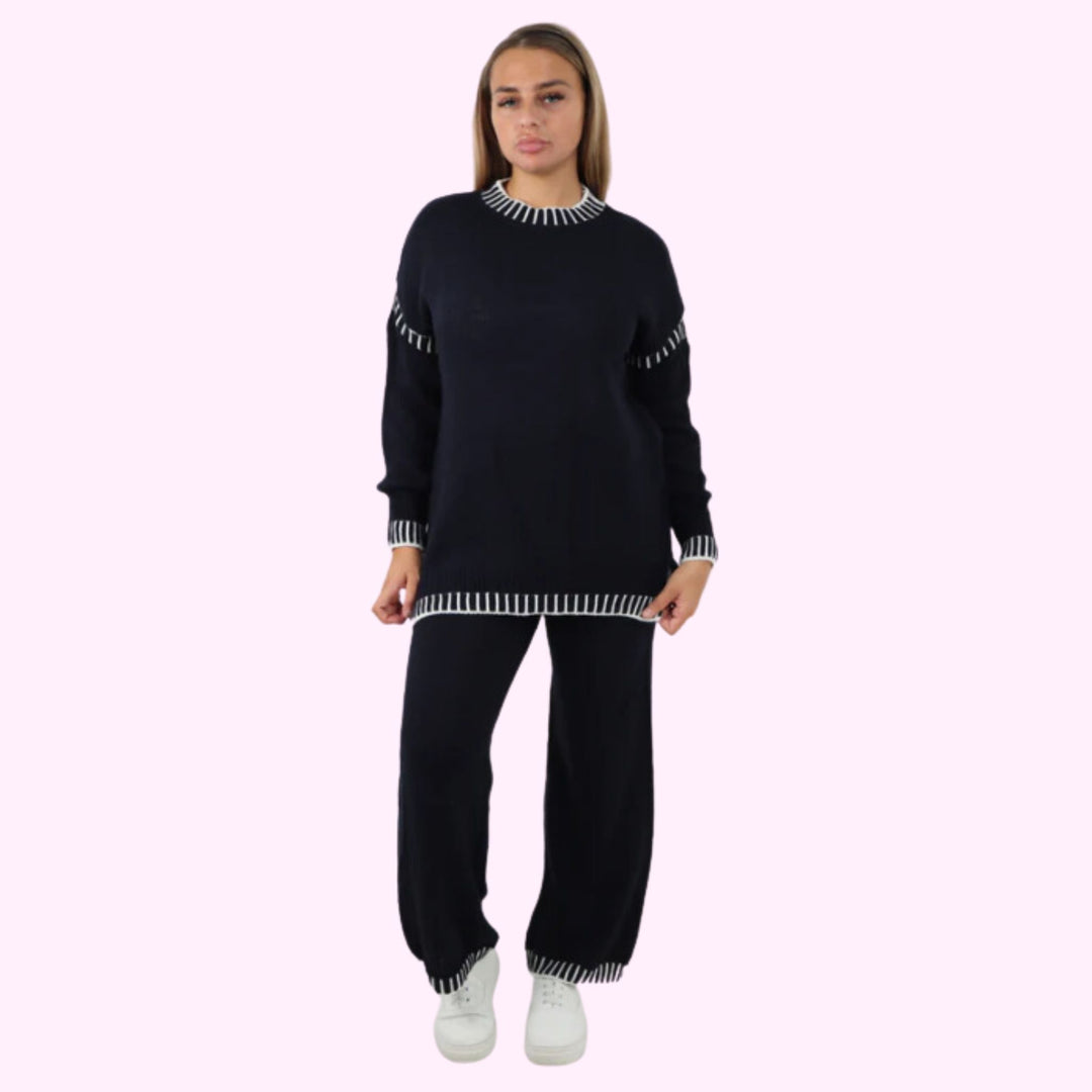 Italian Patch Work Knitted Co-Ord Set