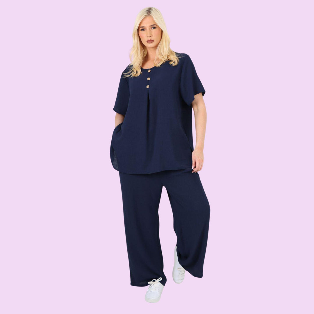 3 Button Pajama & Top Set