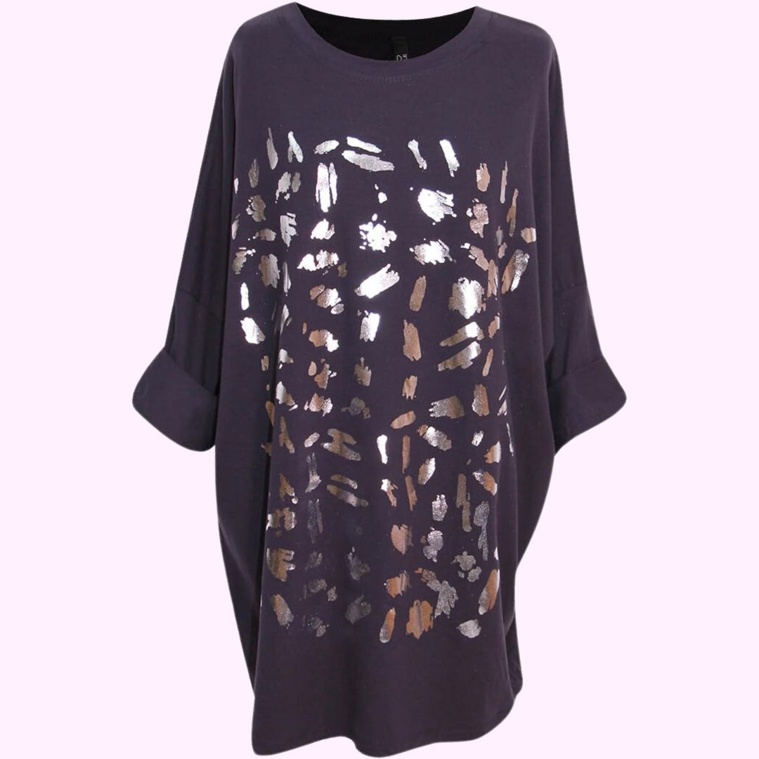 Italian Leopard Print Tunic Top