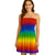 Women’s Rainbow Print Bandeau Midi Dress