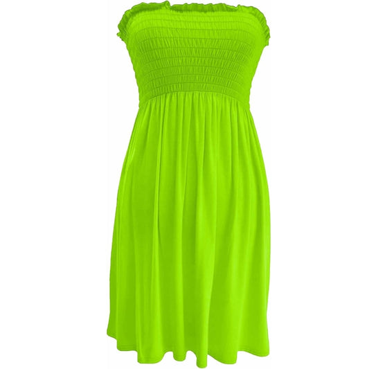 Women’s Neon Bandeau Midi Dress