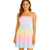 Women’s Rainbow Print Bandeau Midi Dress