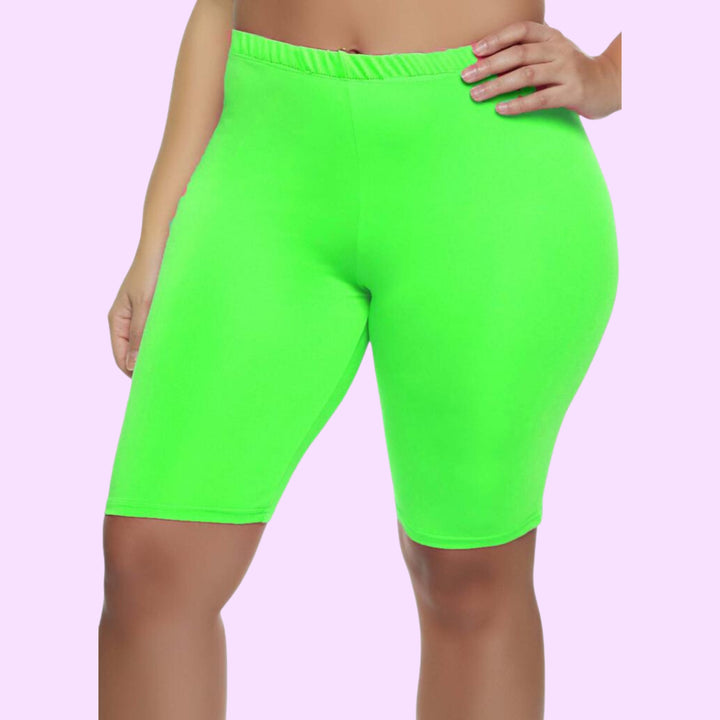 knee length florescent colour Cycling shorts