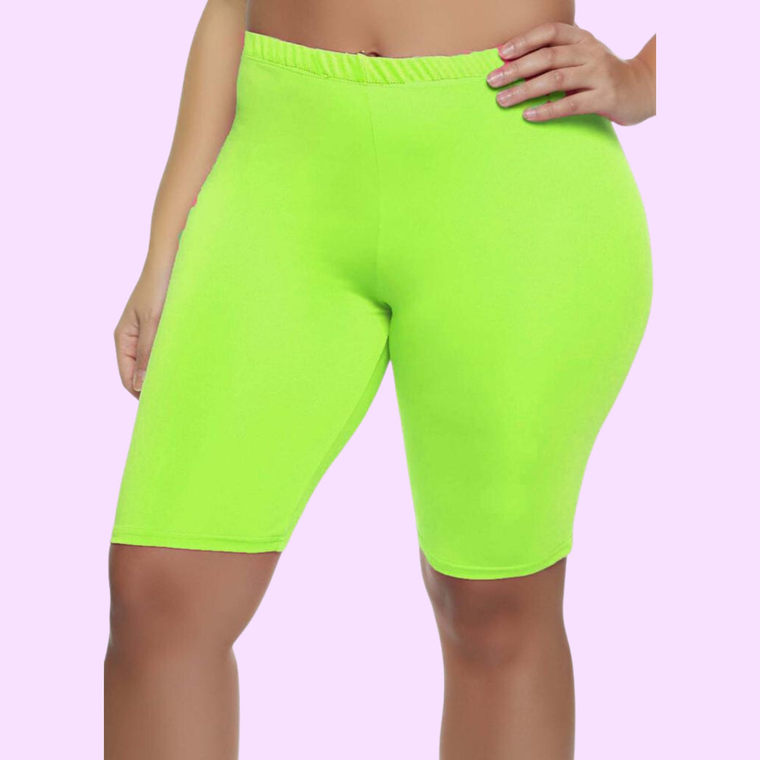 knee length florescent colour Cycling shorts