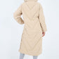 Italian Quilted Hooded Long Jacket Coat
