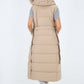 Italian Belted Hooded Long Gilet