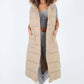 Italian Belted Hooded Long Gilet
