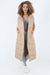 Italian Belted Hooded Long Gilet