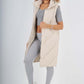Italian Padded Pockets Hooded Zip up Long Gilet