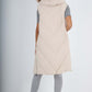 Italian Padded Pockets Hooded Zip up Long Gilet