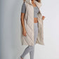 Italian Padded Pockets Hooded Zip up Long Gilet