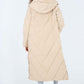 Italian Quilted Hooded Long Jacket Coat