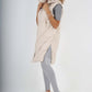 Italian Padded Pockets Hooded Zip up Long Gilet