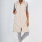 Italian Padded Pockets Hooded Zip up Long Gilet