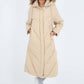 Italian Quilted Hooded Long Jacket Coat