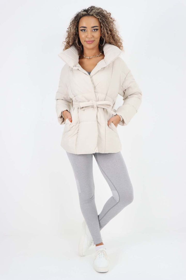 Italian Belted Hooded Jacket Coat