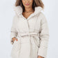 Italian Belted Hooded Jacket Coat
