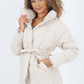 Italian Belted Hooded Jacket Coat