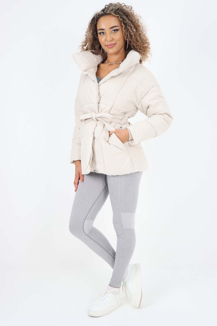 Italian Belted Hooded Jacket Coat