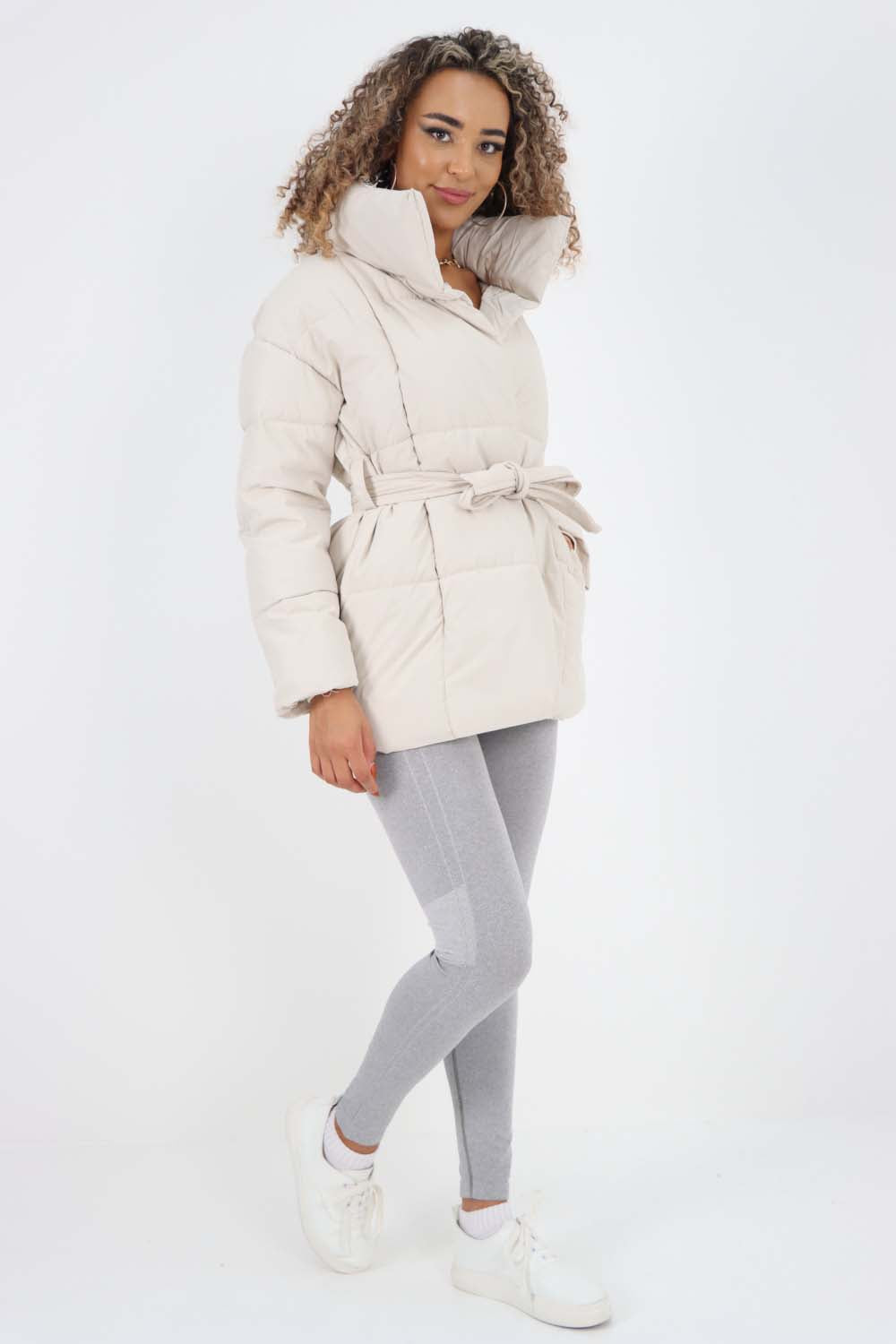 Italian Belted Hooded Jacket Coat