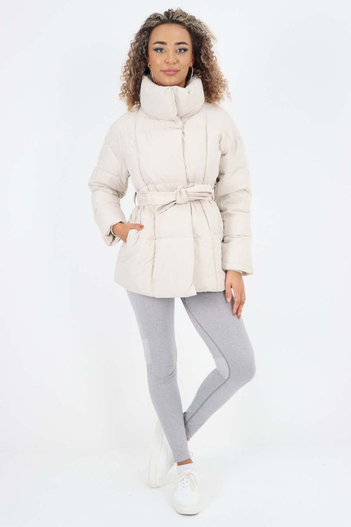 Italian Belted Hooded Jacket Coat