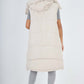 Italian Padded Pockets Hooded Long Gilet