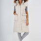 Italian Padded Pockets Hooded Long Gilet