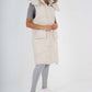 Italian Padded Pockets Hooded Long Gilet