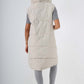 Italian Padded Pockets Hooded Long Gilet