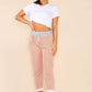Italian Thin Stripes Print Drawstring Cotton Joggers