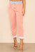 Italian Thin Stripes Print Drawstring Cotton Joggers
