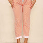 Italian Thin Stripes Print Drawstring Cotton Joggers