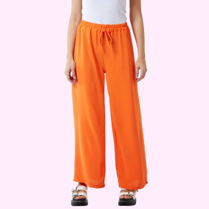 DRAWSTRING VISCOSE CREPE TROUSER