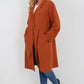 Italian Front Button Fastening Longline Cotton Cardigan
