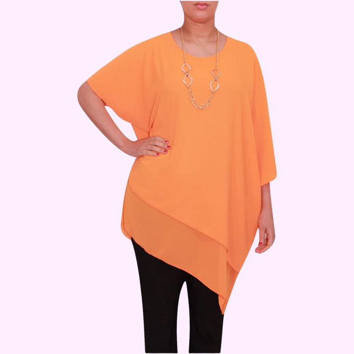 Italian Asymmetric Short Sleeves Top