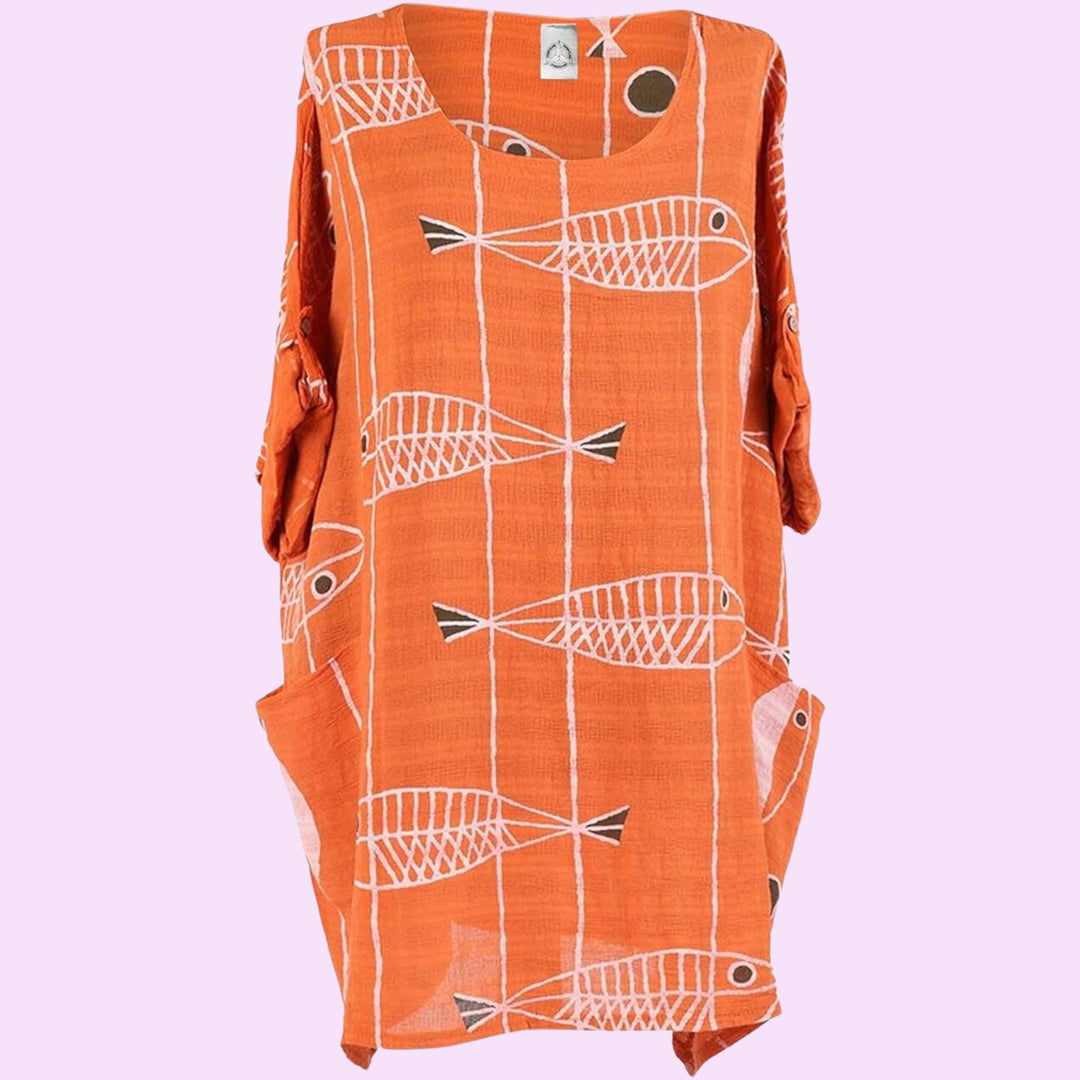 Italian Fish Print Top