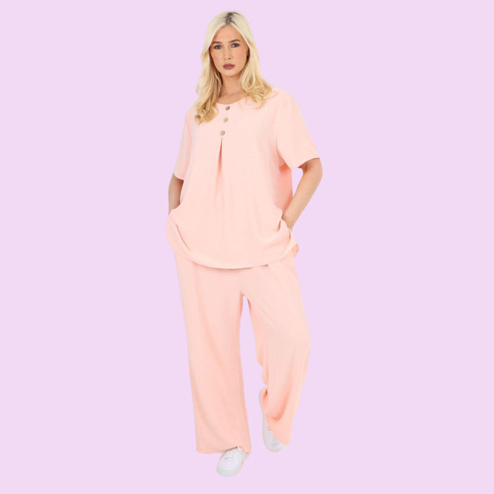 3 Button Pajama & Top Set