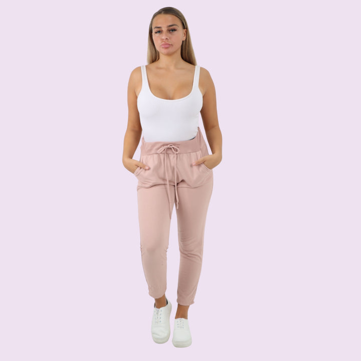 Plain Drawstring Magic Joggers