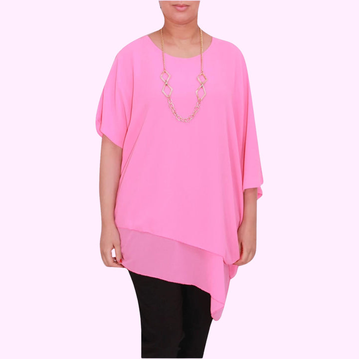 Italian Asymmetric Short Sleeves Top