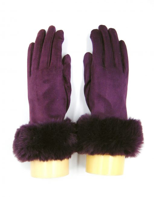 Plain Fur Trim Gloves