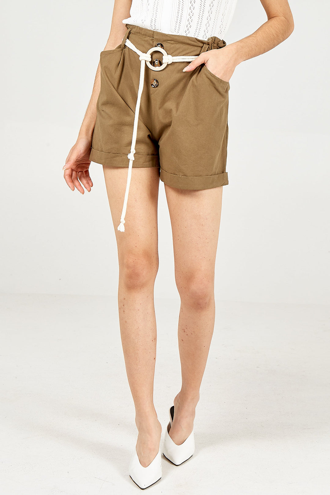 Turnback Rope Detail Shorts