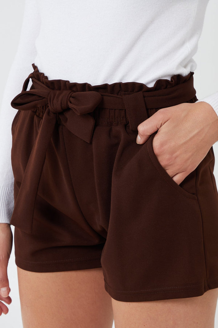 Paperbag Tied Waist Shorts