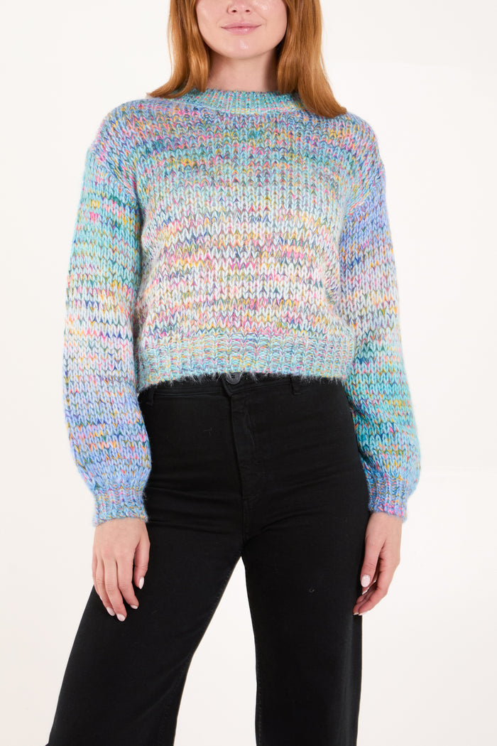 Ombre Soft Knit Cropped Jumper